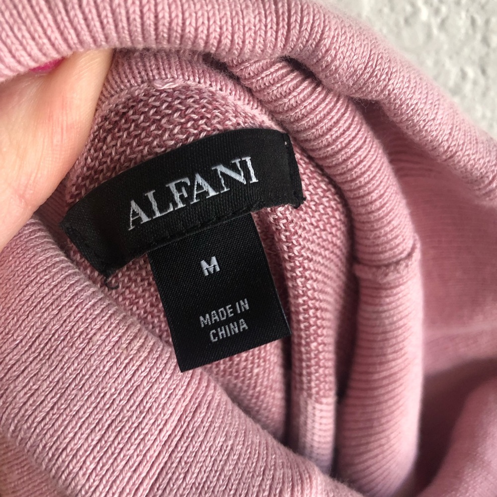 Alfani medium new nwt Pink mauve Turtleneck Sweater shrug cowl neck style - Picture 5 of 6